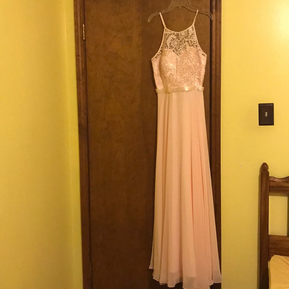 Light Pink Floor Length Evening Gown